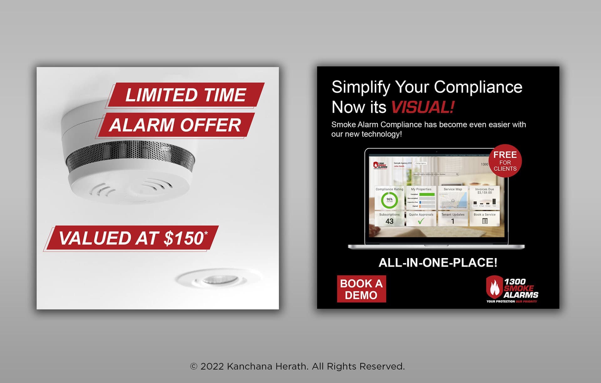 Facebook Advert Design for 1300 Smoke Alarms