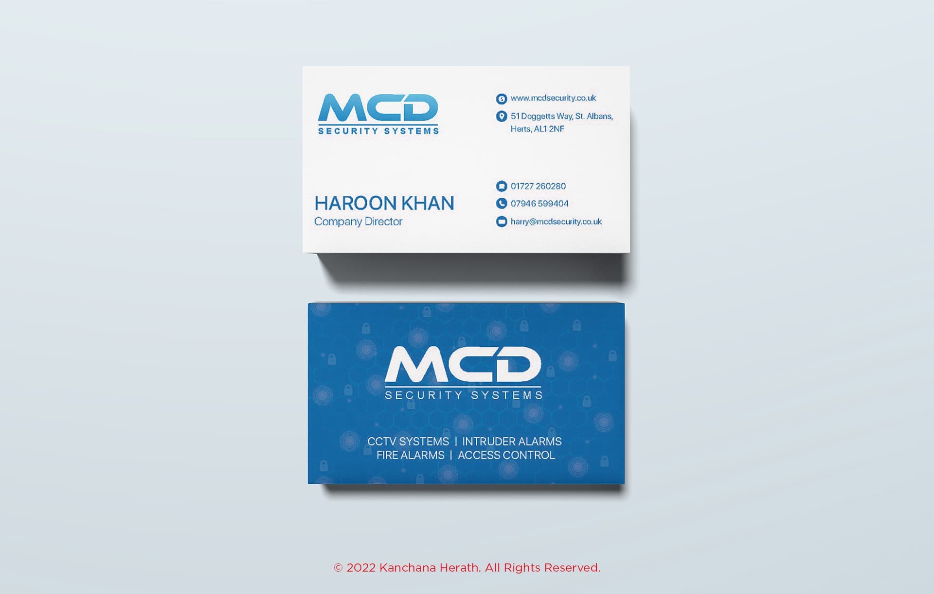 Business card design for MCD