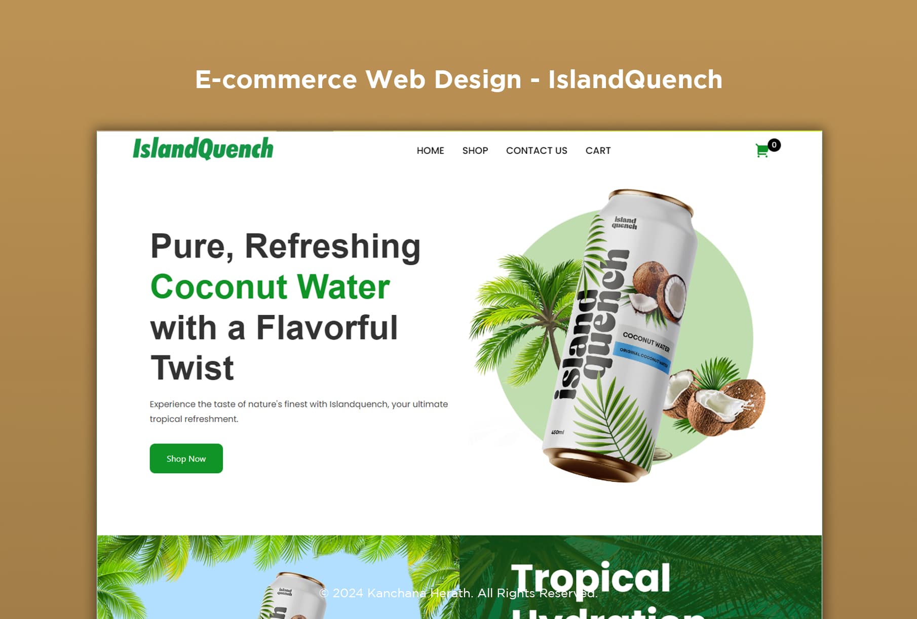 E-commerce Web Design-Island Quench