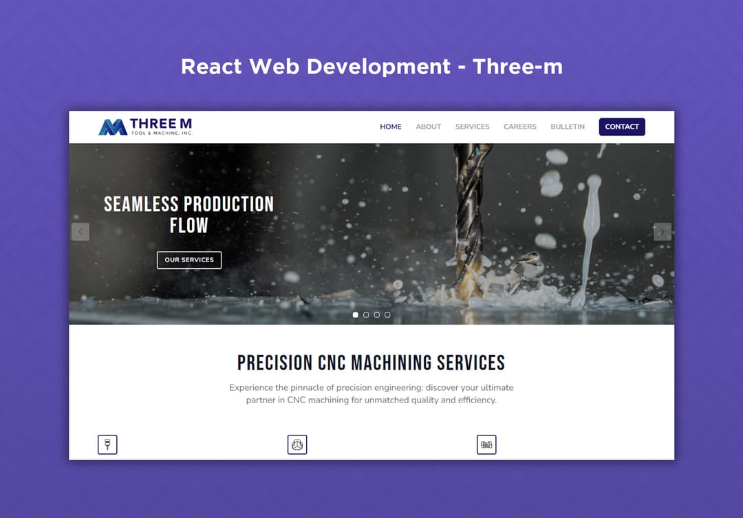 ReactJs Web Development Three M Construction